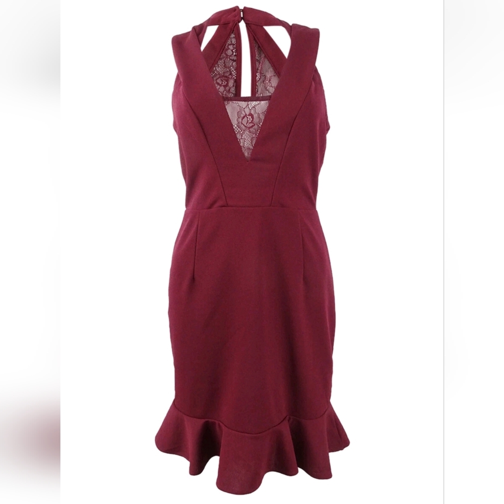 Cooper St. Burgundy Halter Dress Size Small